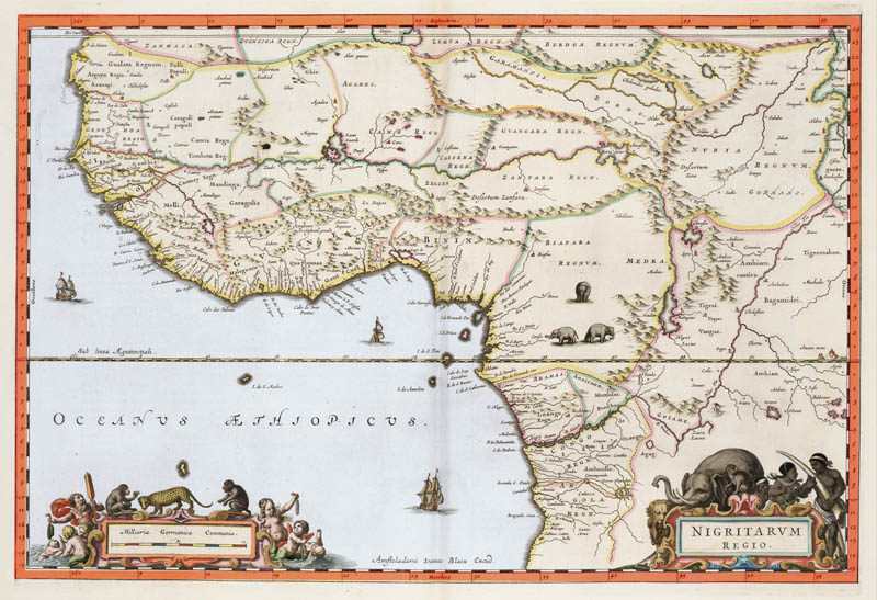 West Afrika 1665 Blaeu